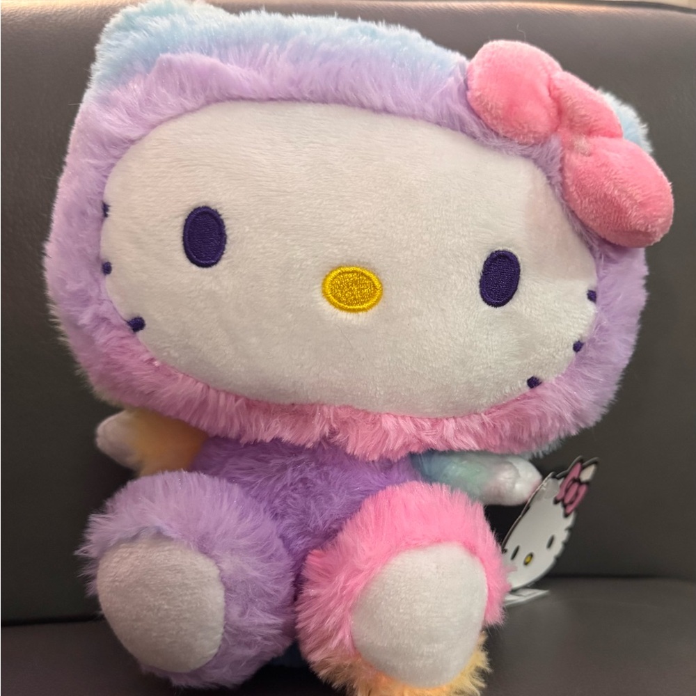 Sanrio Hello Kitty Plush in Pastel Pink and Purple NWT